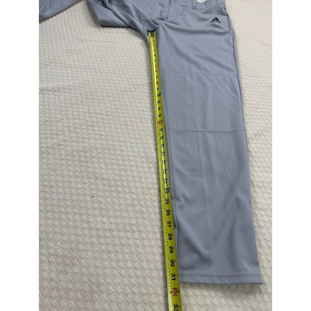 NEW Adidas Baseball Pants Aeroready Relaxed Fit Open Bottom |‎ Grey | Size Large